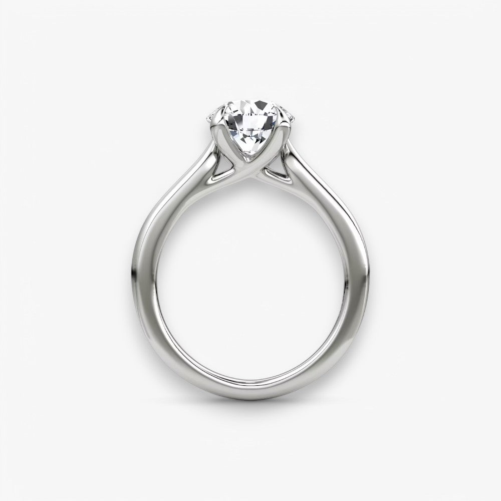 CELINÉ (Rund Platin ohne Pave natürlicher Diamant)