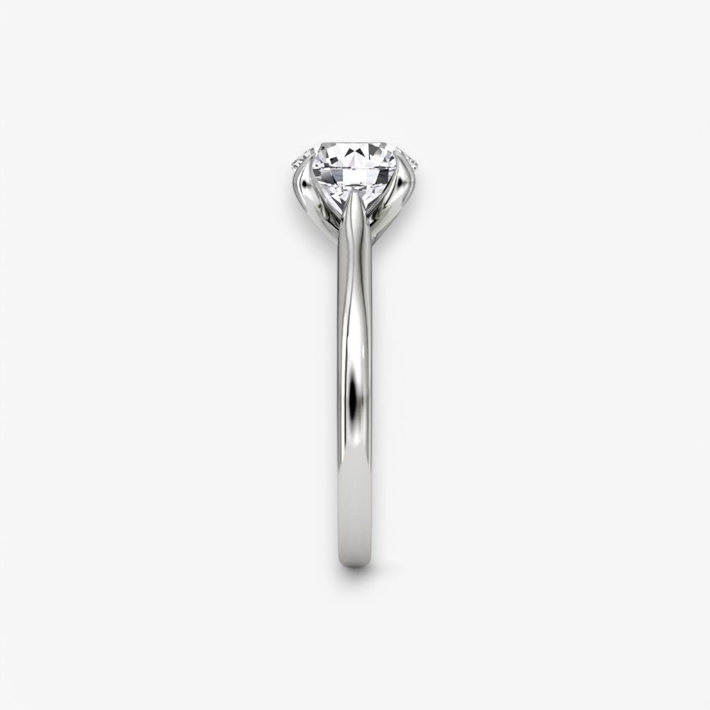 CELINÉ (Rund Platin ohne Pave natürlicher Diamant)