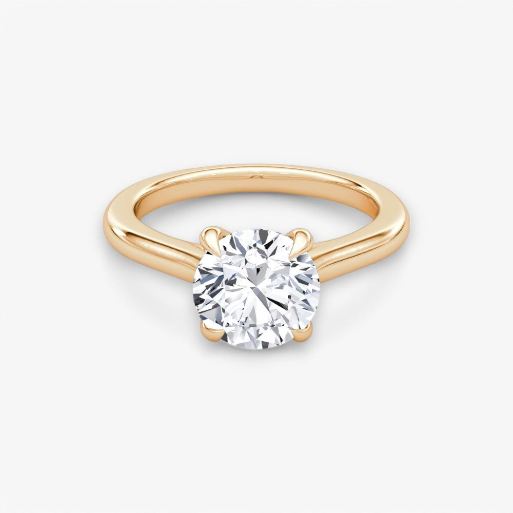 CELINÉ (Rund Rosegold ohne Pave natürlicher Diamant)