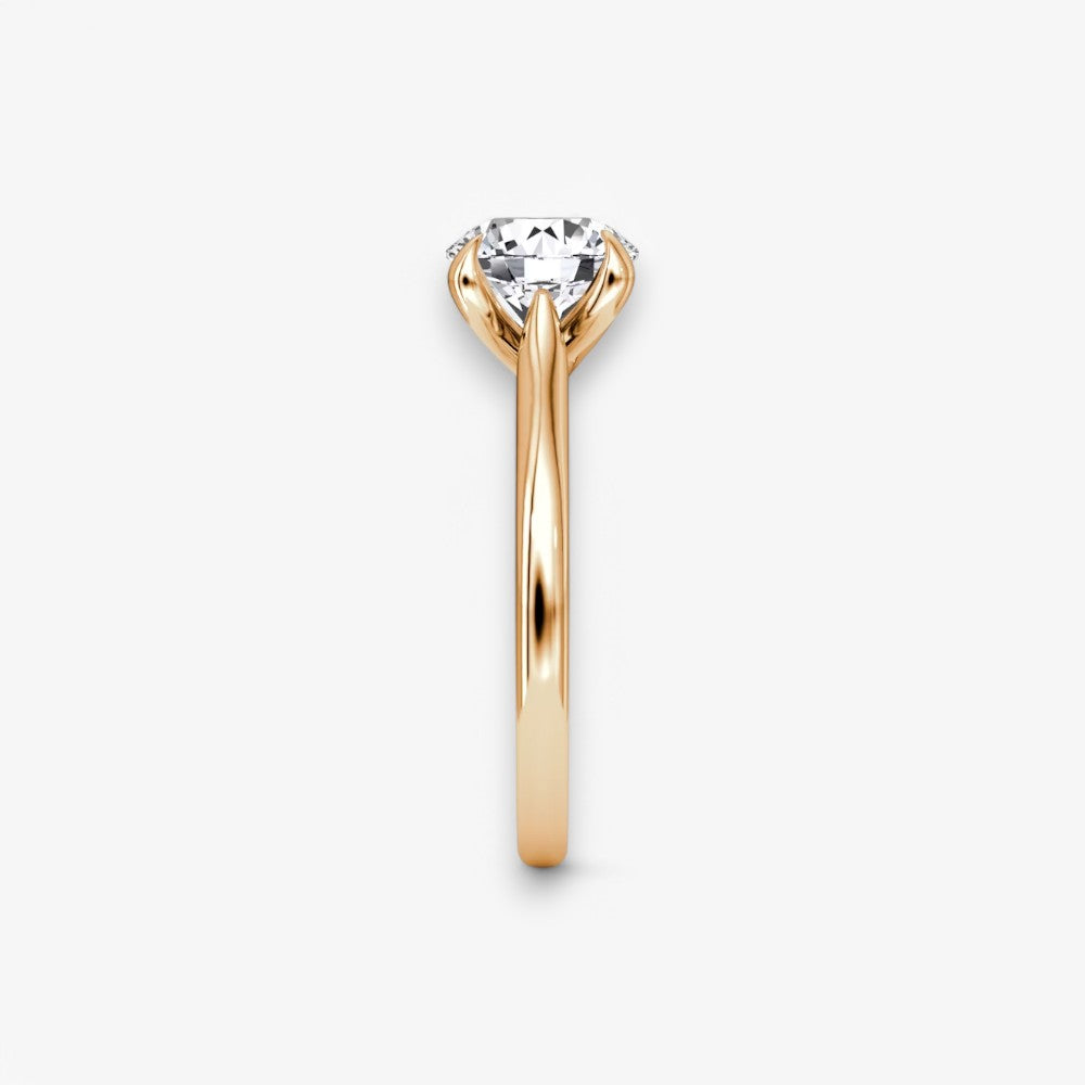 CELINÉ (Rund Rosegold ohne Pave natürlicher Diamant)