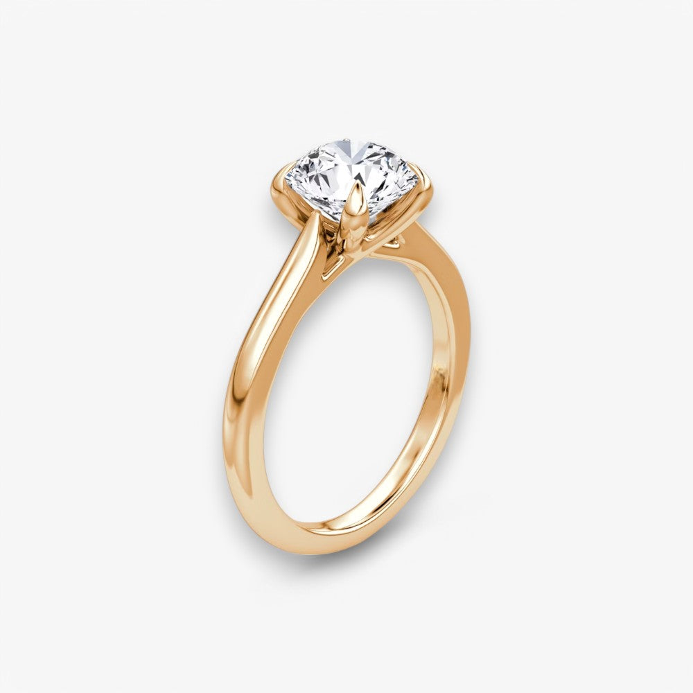 CELINÉ (Rund Rosegold ohne Pave natürlicher Diamant)