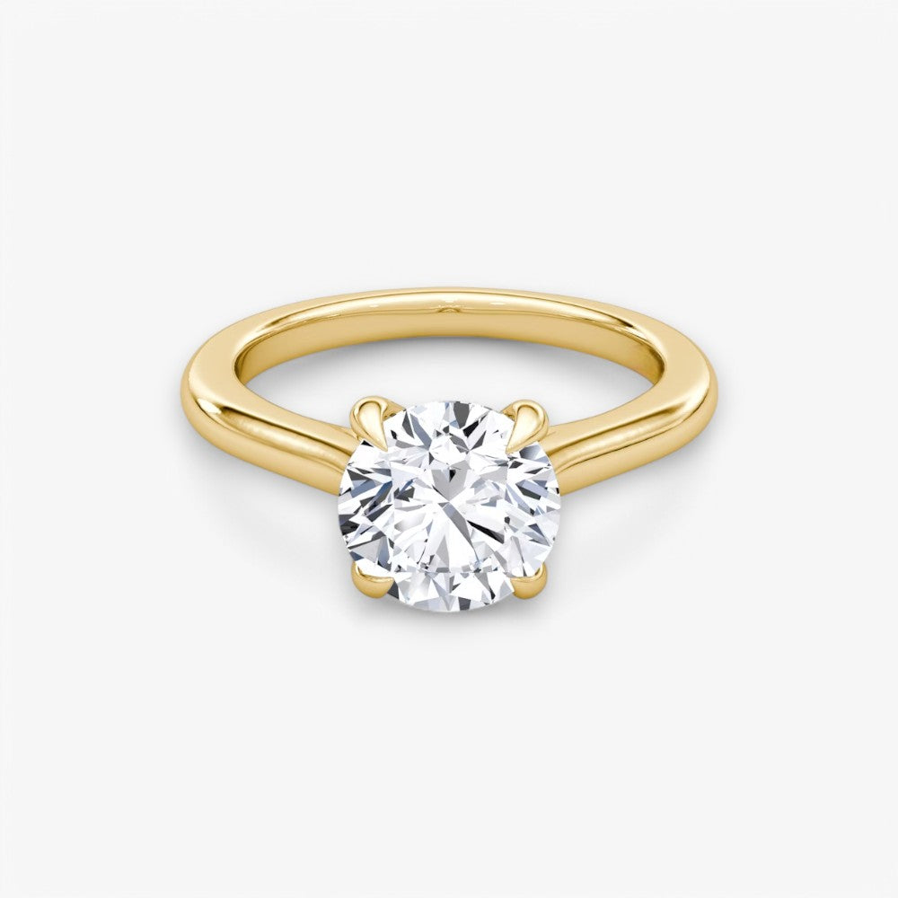 CELINÉ (Rund Gelbgold ohne Pave natürlicher Diamant)