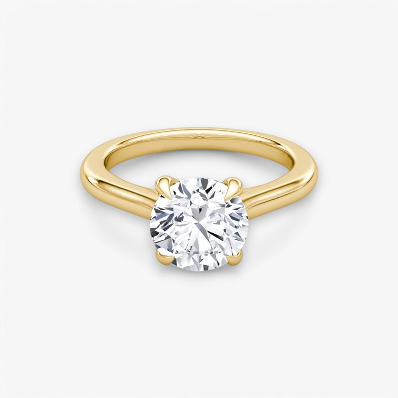 VITRA (Round Yellow Gold without Pave LABGROWN)