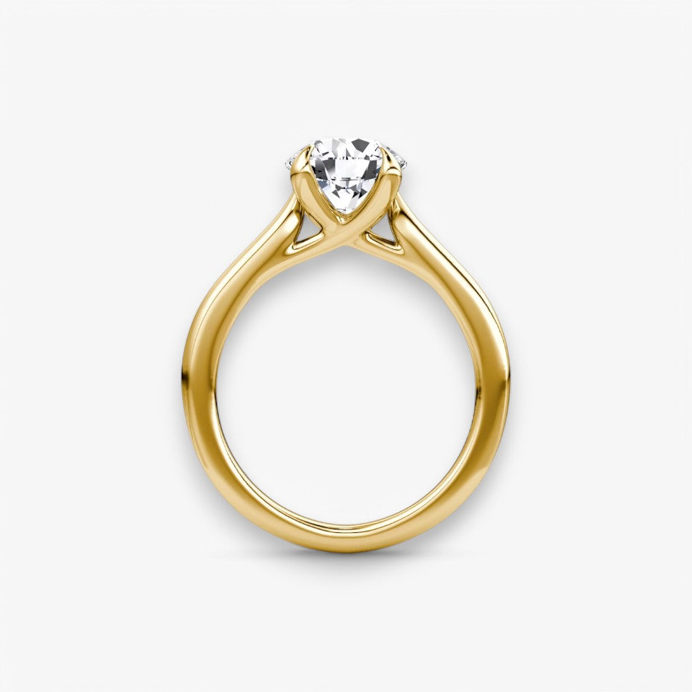CELINÉ (Rund Gelbgold ohne Pave natürlicher Diamant)