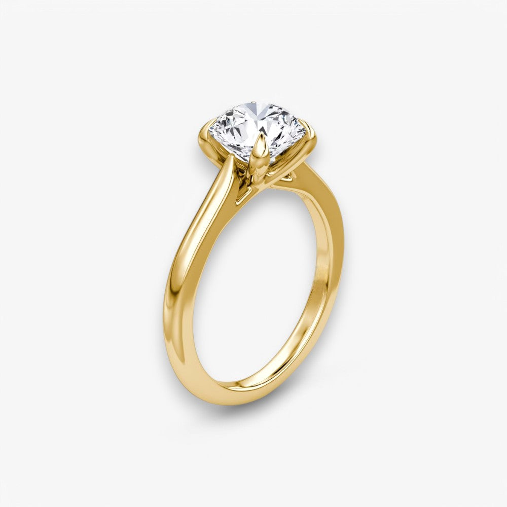 CELINÉ (Rund Gelbgold ohne Pave natürlicher Diamant)