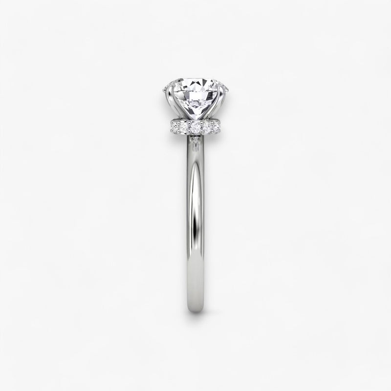 JOIE (Rund natürlicher Diamant Weissgold ohne Pave)