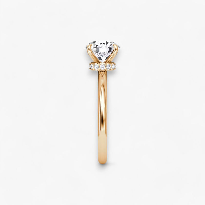 JOIE (Rund natürlicher Diamant Rosegold ohne Pave)