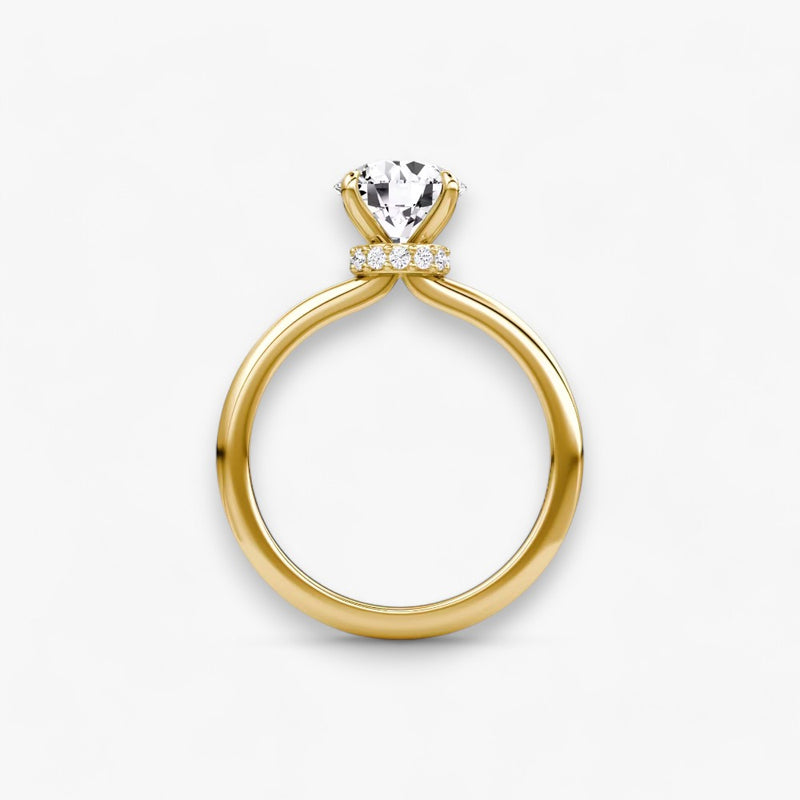 JOIE (Rund natürlicher Diamant Gelbgold ohne Pave)