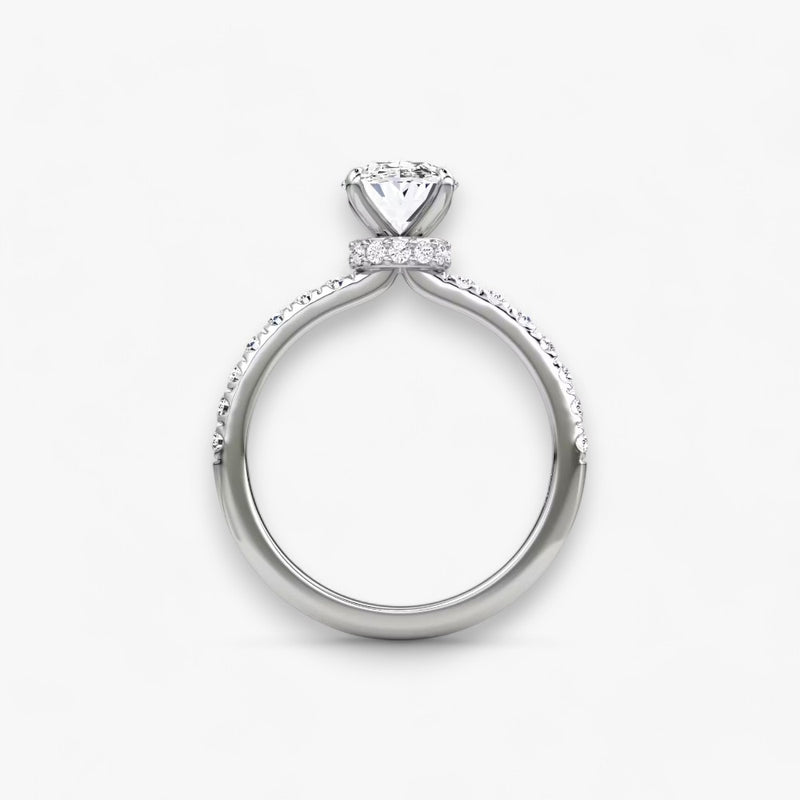 JOIE (Oval natürlicher Diamant Weissgold mit Pave)