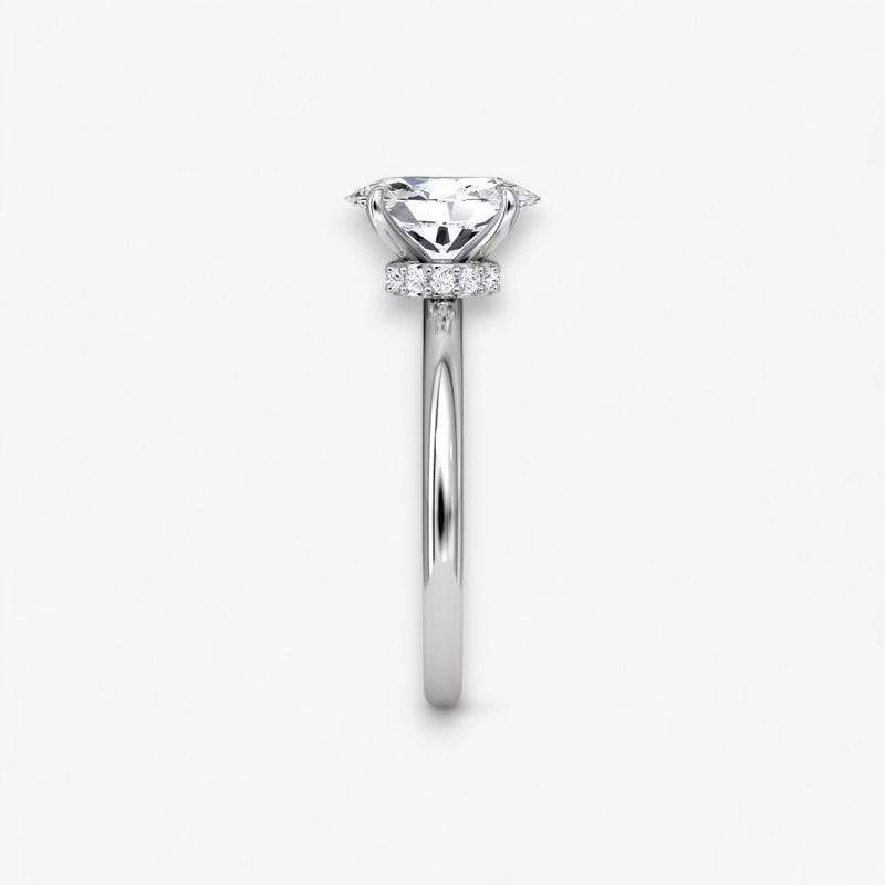 JOIE (Oval natürlicher Diamant Weissgold ohne Pave)