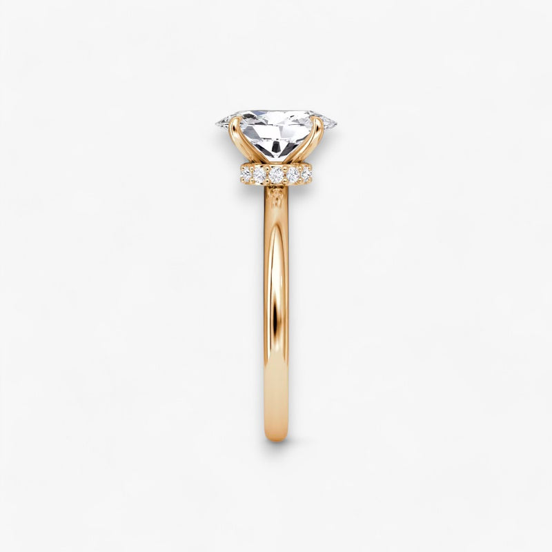 JOIE (Oval natürlicher Diamant Rosegold ohne Pave)