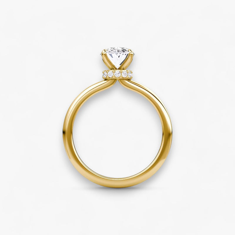 JOIE (Oval natürlicher Diamant Gelbgold ohne Pave)