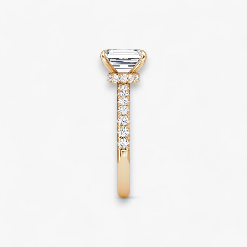 JOIE (Emerald natürlicher Diamant Rosegold mit Pave)