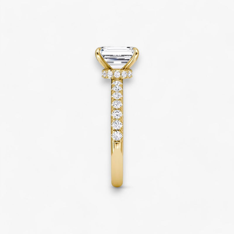 JOIE (Emerald natürlicher Diamant Gelbgold mit Pave)