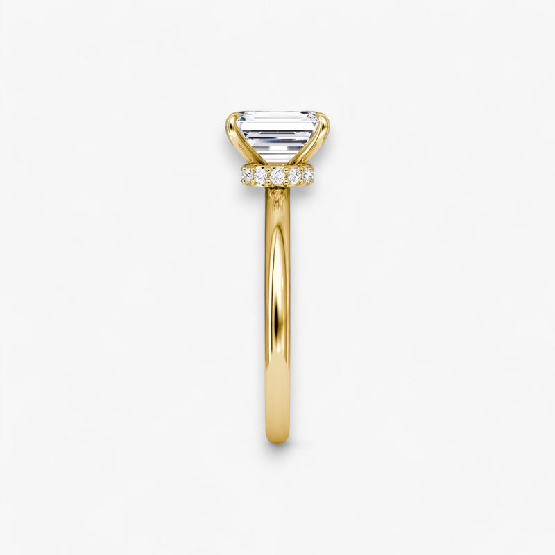 JOIE (Emerald natürlicher Diamant Gelbgold ohne Pave)