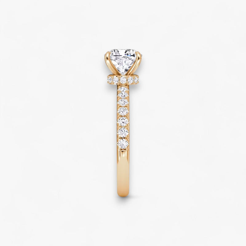 JOIE (Cushion natürlicher Diamant Rosegold mit Pave)