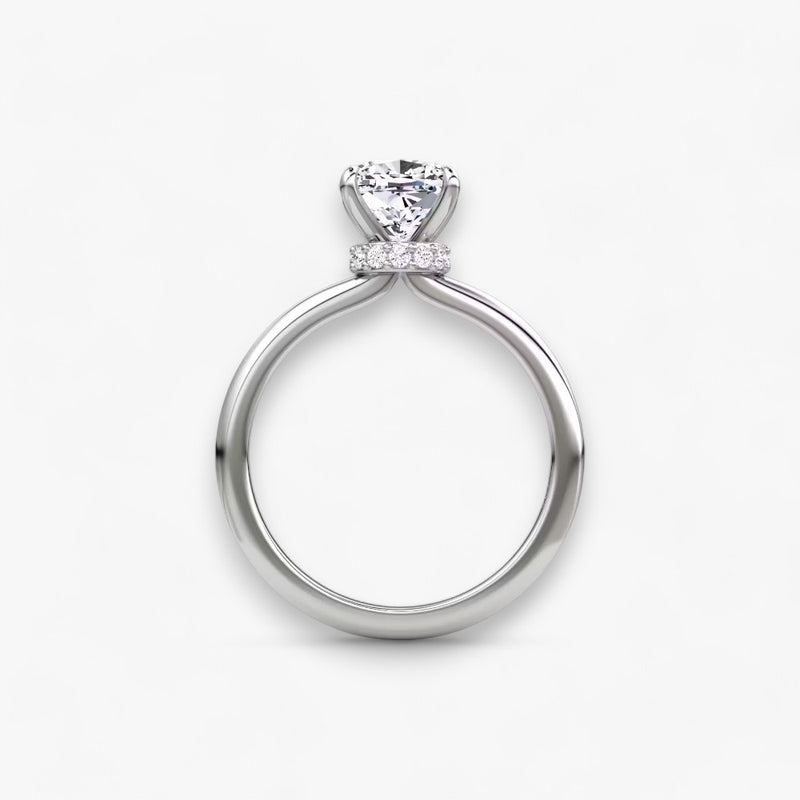 JOIE (Cushion natürlicher Diamant Weissgold ohne Pave)