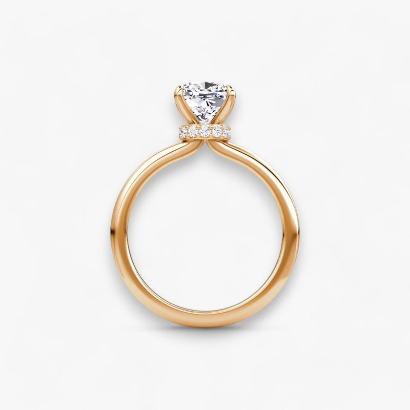 JOIE (Cushion natürlicher Diamant Rosegold ohne Pave)