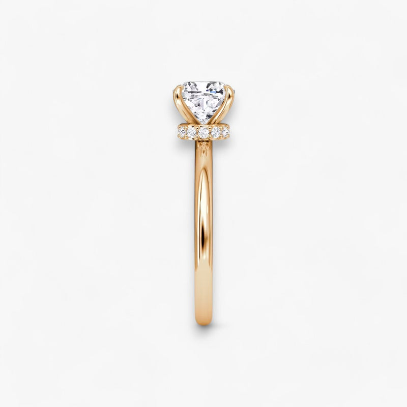 JOIE (Cushion natürlicher Diamant Rosegold ohne Pave)