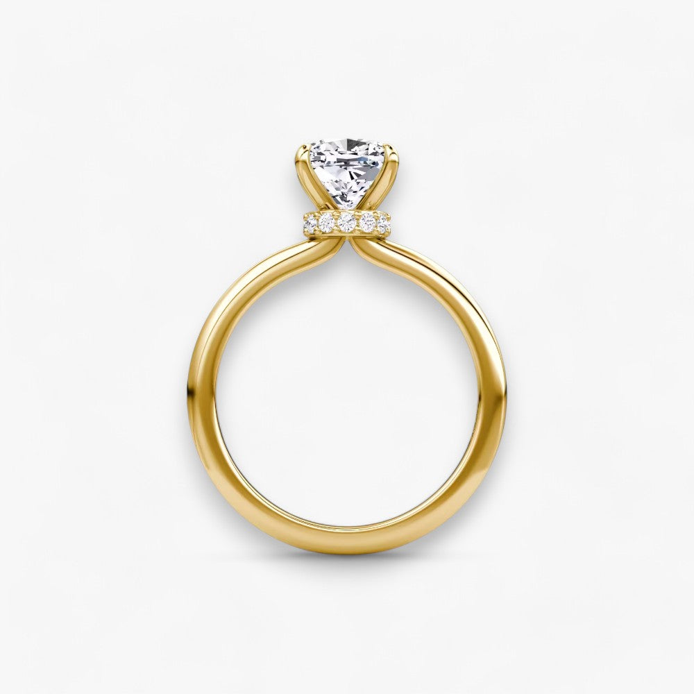 JOIE (Cushion natural diamond yellow gold without pave LABGROWN)