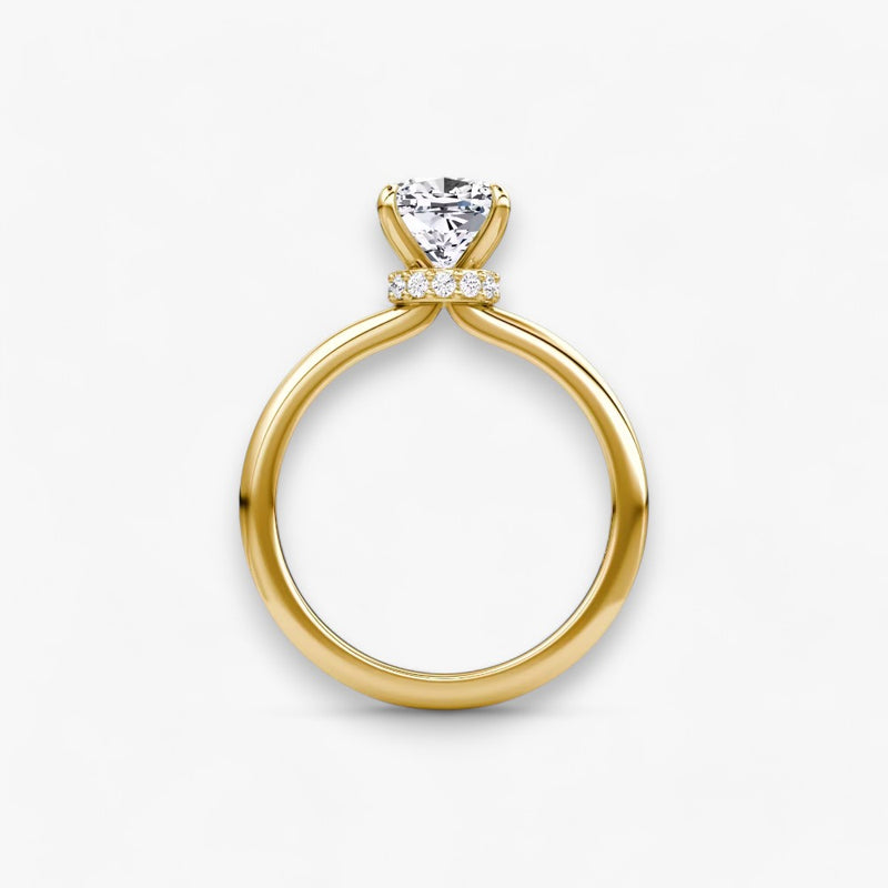 JOIE (Cushion natürlicher Diamant Gelbgold ohne Pave)