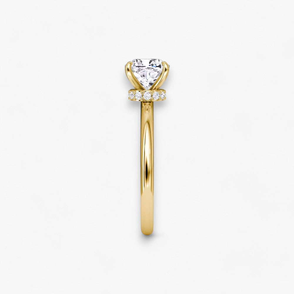 JOIE (Cushion natural diamond yellow gold without pave LABGROWN)
