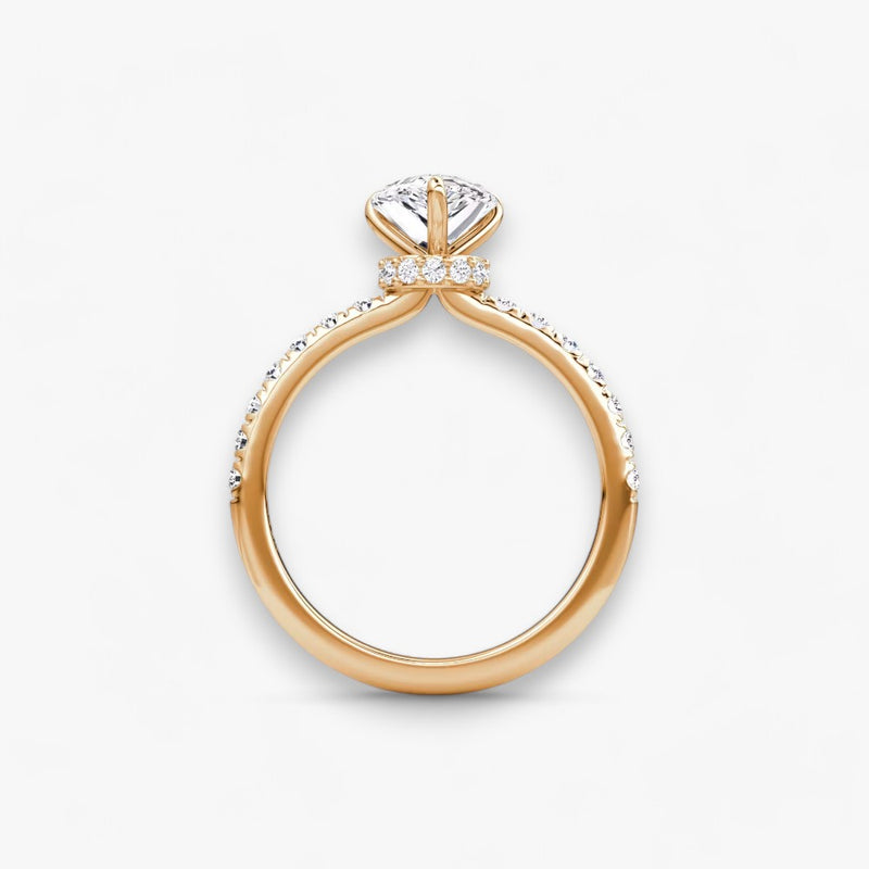 JOIE (Tropfen natürlicher Diamant Rosegold mit Pave)