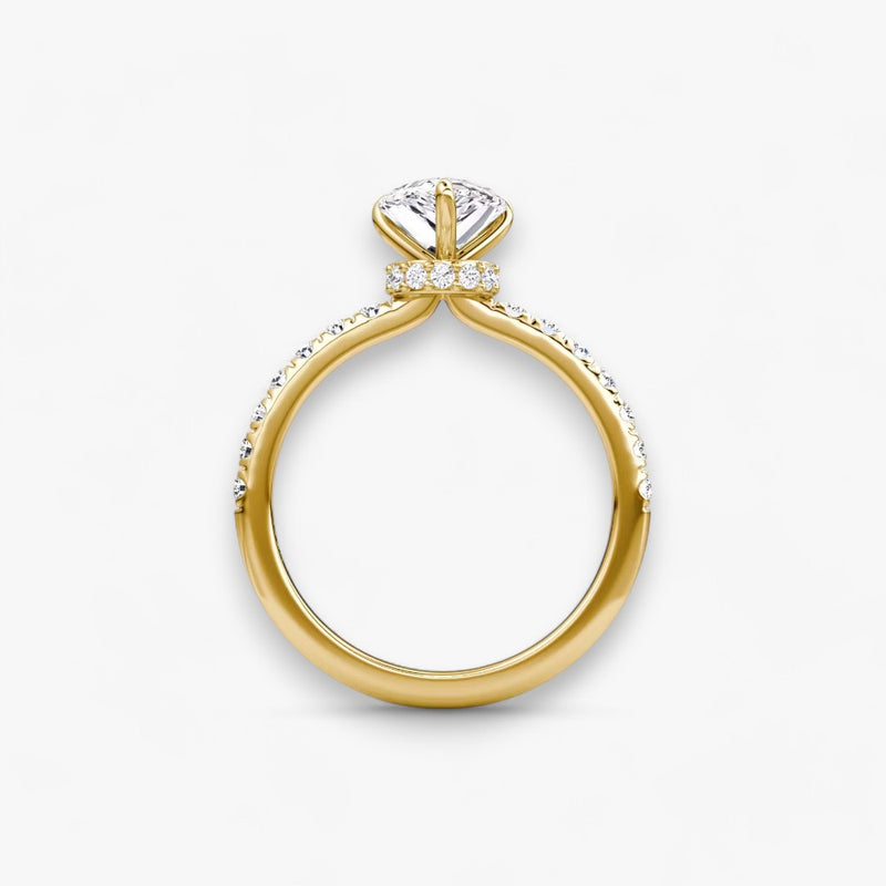 JOIE (Tropfen natürlicher Diamant Gelbgold mit Pave)
