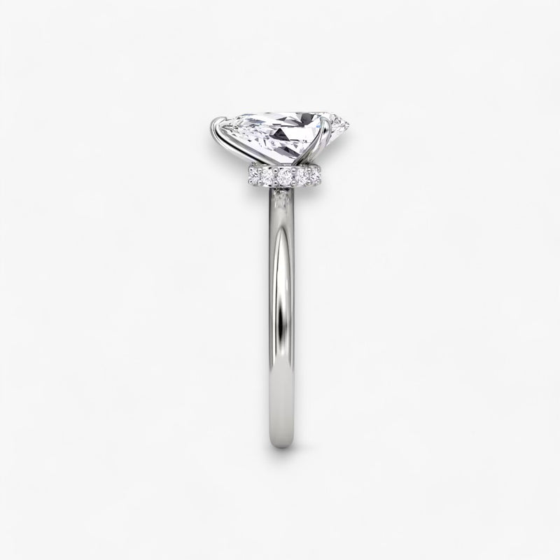 JOIE (Tropfen natürlicher Diamant Weissgold ohne Pave)