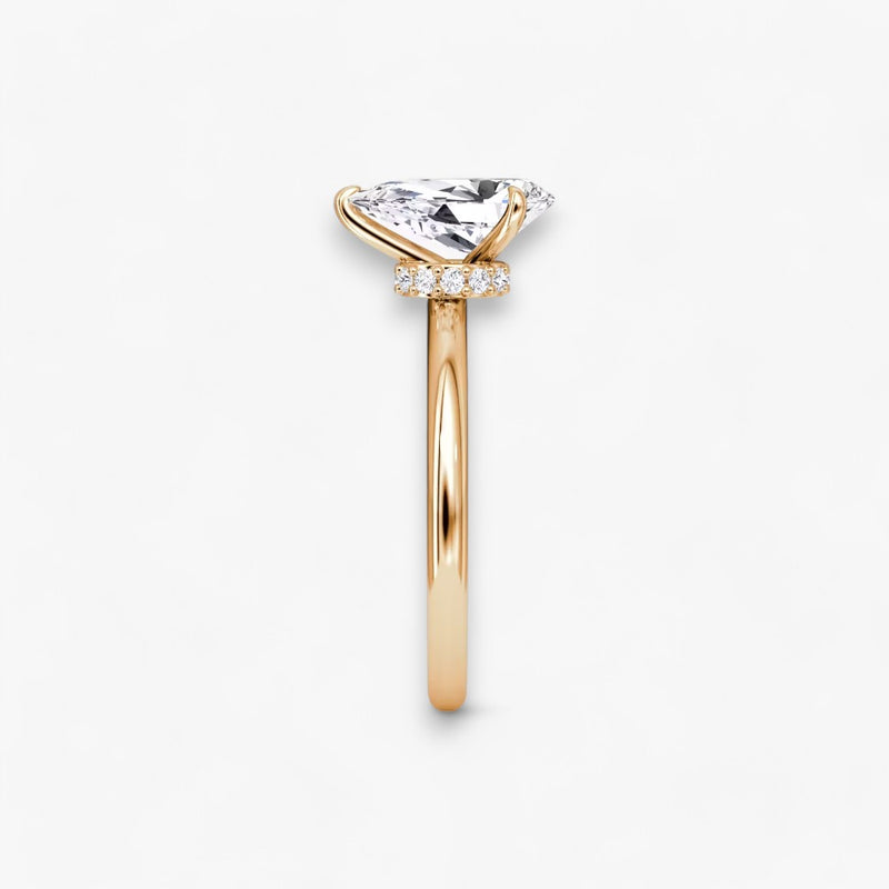 JOIE (Tropfen natürlicher Diamant Rosegold ohne Pave)