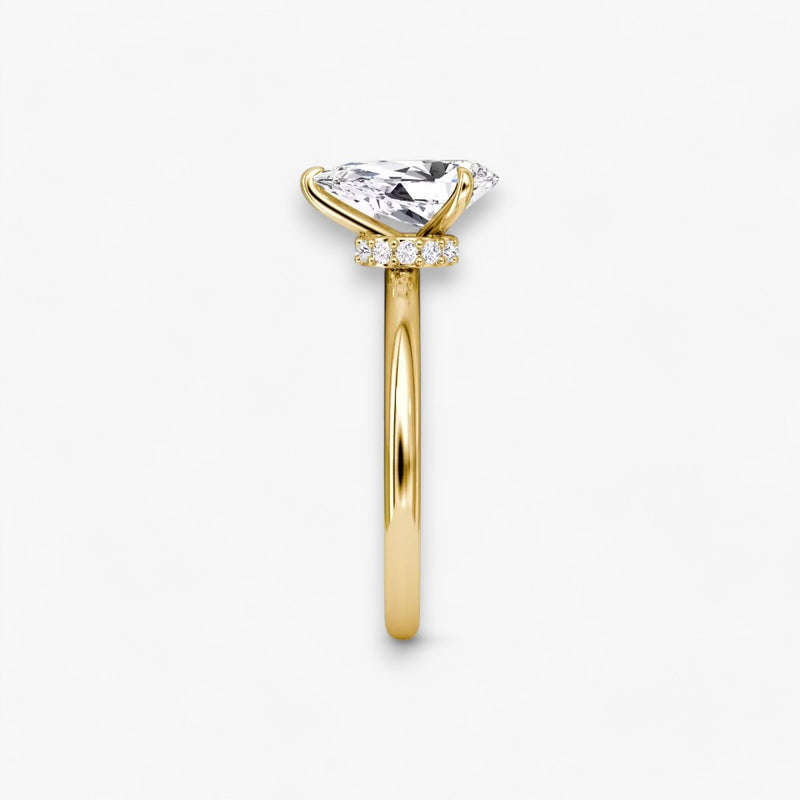JOIE (Tropfen natürlicher Diamant Gelbgold ohne Pave)