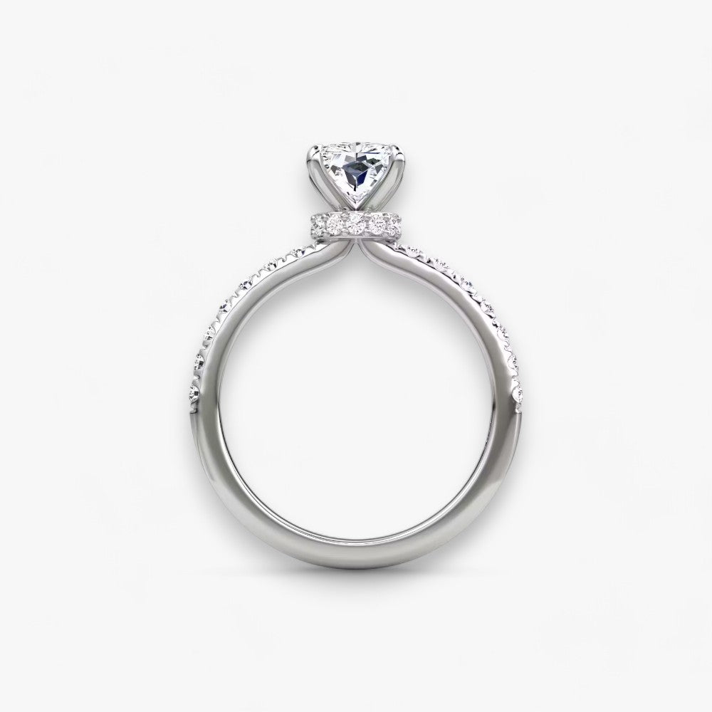 JOIE (Radiant natürlicher Diamant Weissgold mit Pave)