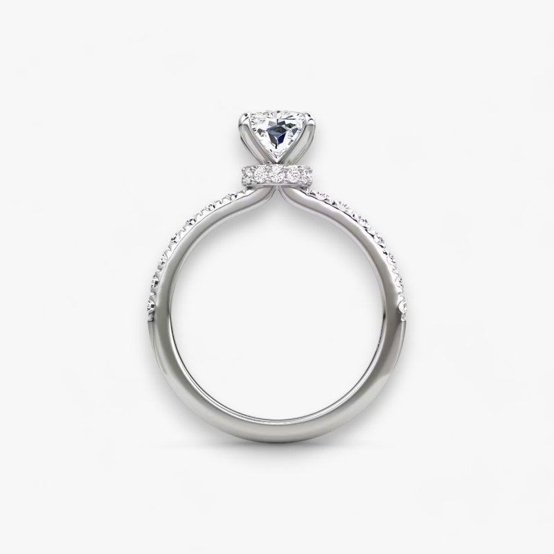 JOIE (Radiant natürlicher Diamant Weissgold mit Pave)
