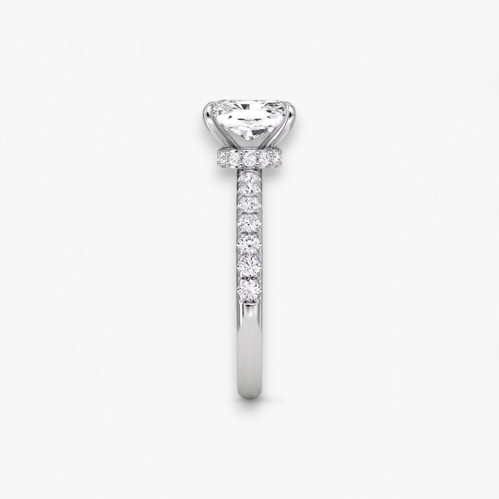 JOIE (Radiant natürlicher Diamant Weissgold mit Pave)