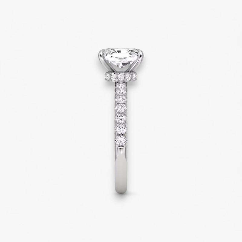 JOIE (Radiant natürlicher Diamant Weissgold mit Pave)
