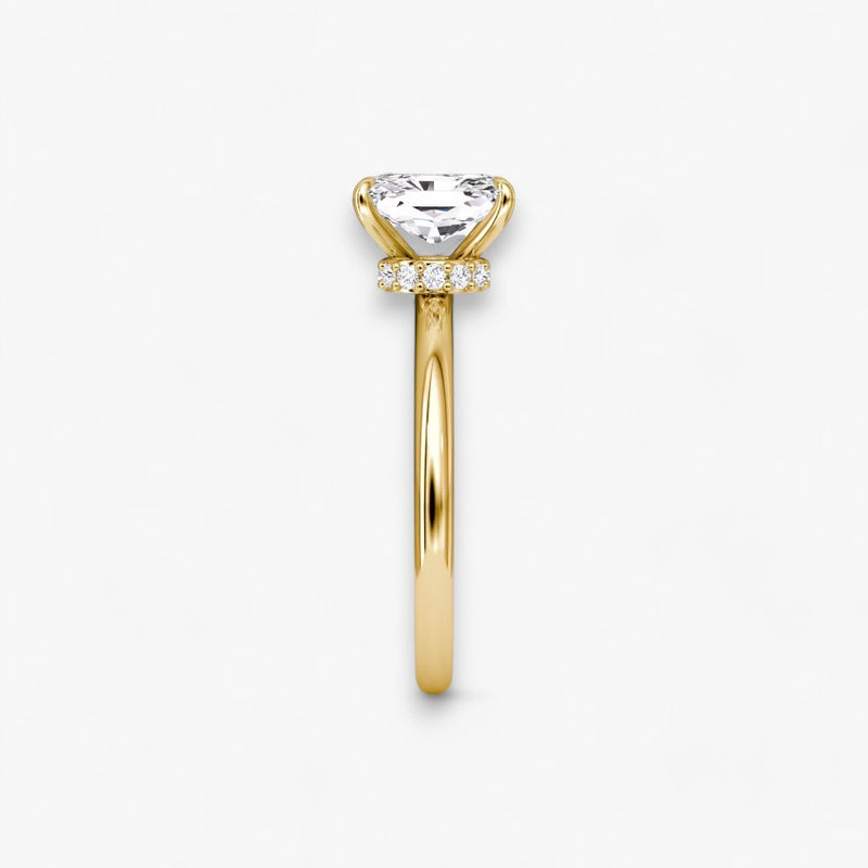 JOIE (Radiant natürlicher Diamant Gelbgold ohne Pave)