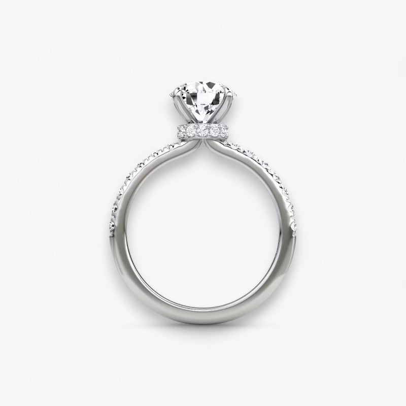 JOIE (Rund natürlicher Diamant Weissgold mit Pave)