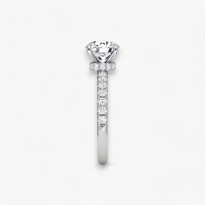 JOIE (Rund natürlicher Diamant Weissgold mit Pave)