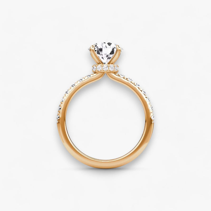 JOIE (Rund natürlicher Diamant Rosegold mit Pave)