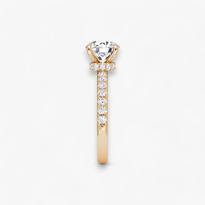 JOIE (Rund natürlicher Diamant Rosegold mit Pave)