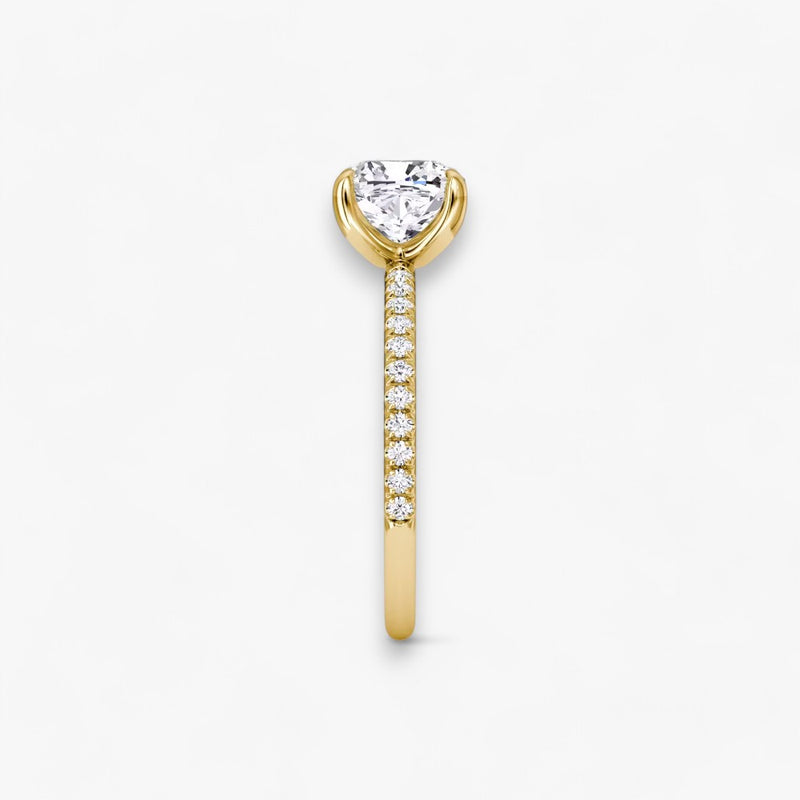 VITRA (Cushion Yellow Gold with Pave LABGROWN)