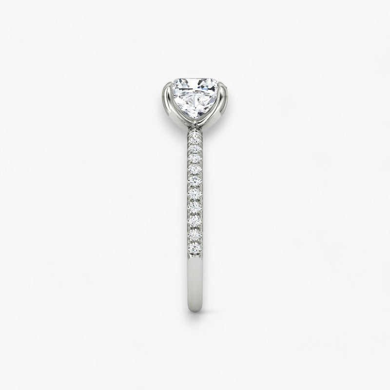 VITRA (Cushion White Gold with Pave LABGROWN)