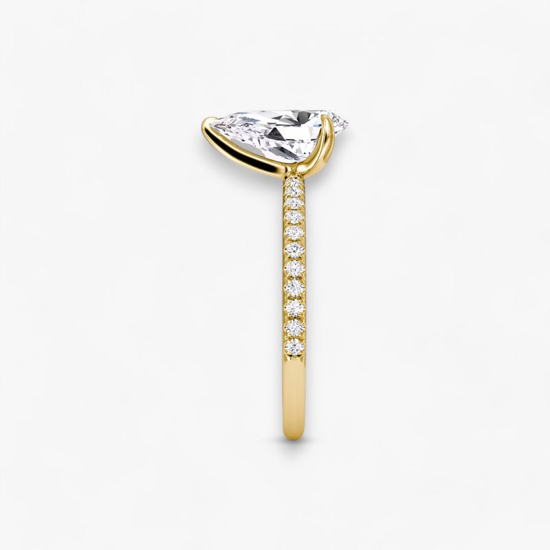 VITRA (drop yellow gold with pave LABGROWN)