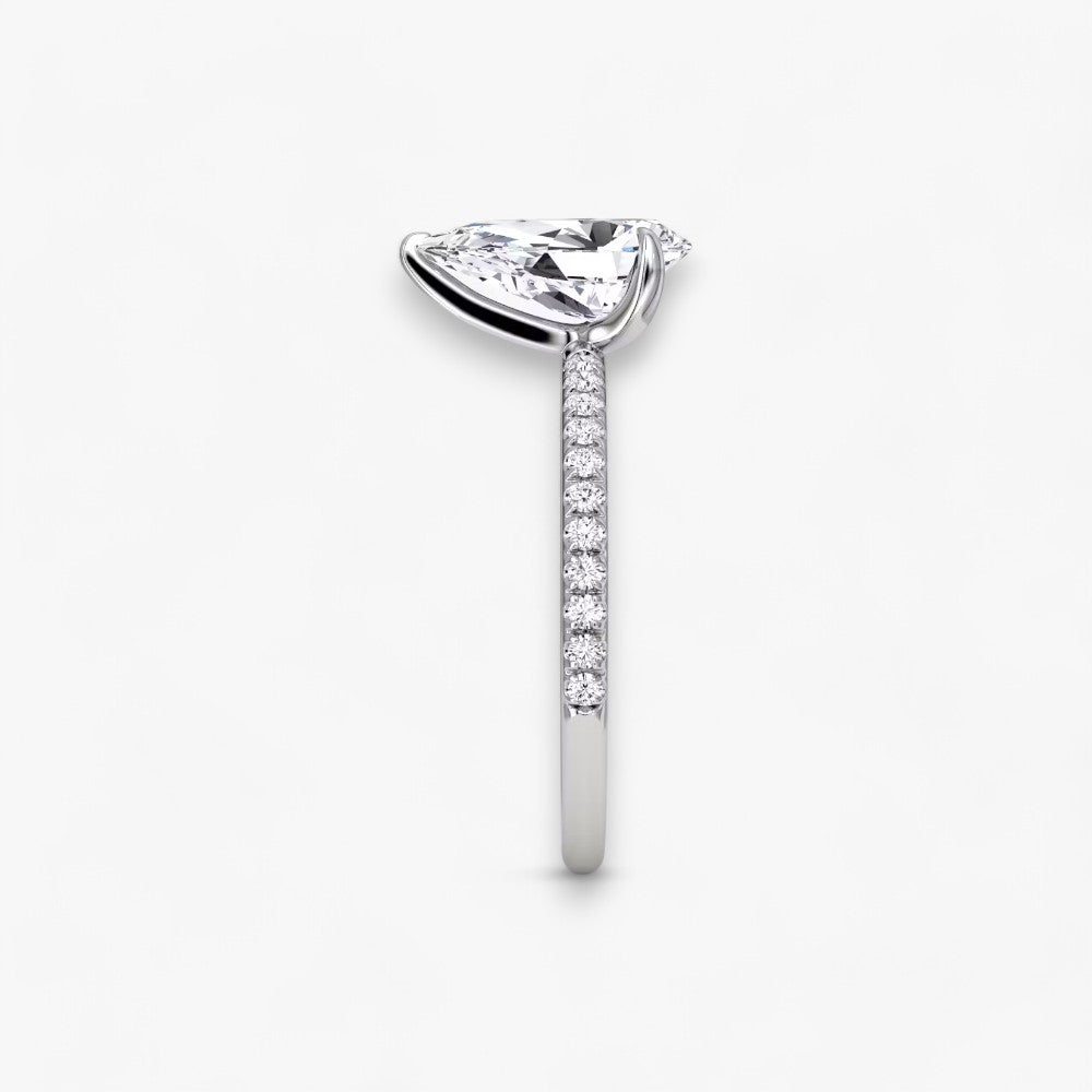 VITRA (Tropfen natürlicher Diamant Platin mit Pave)