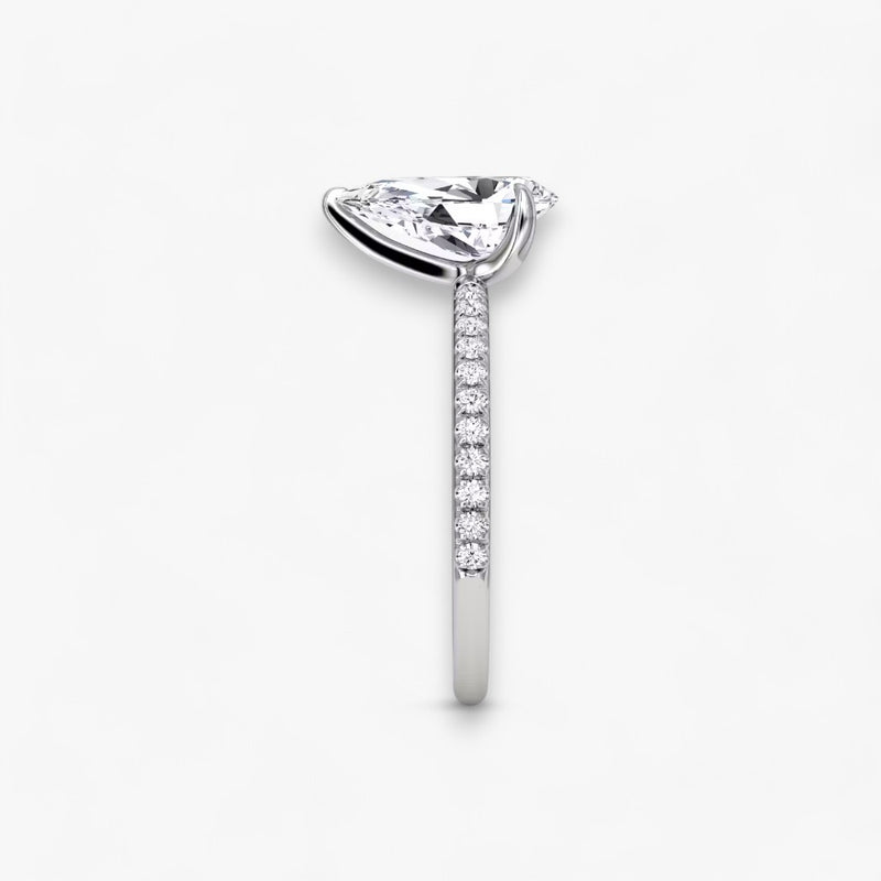 VITRA (Drop White Gold with Pave LABGROWN)