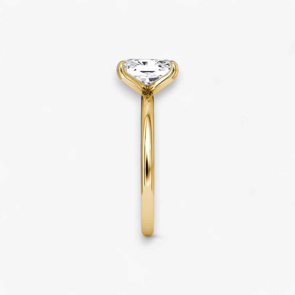 VITRA (Radiant natürlicher Diamant Gelbgold ohne Pave)