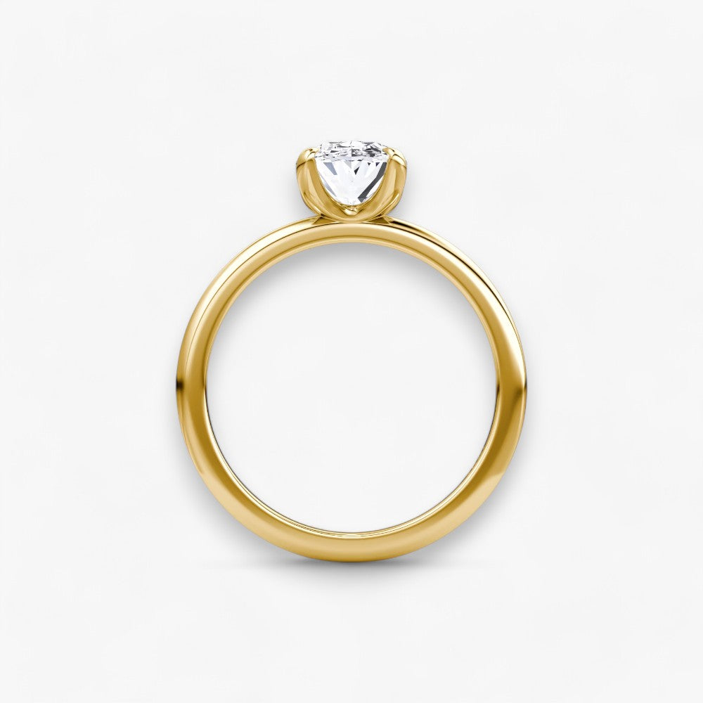 VITRA (Oval Gelbgold ohne Pave LABGROWN)