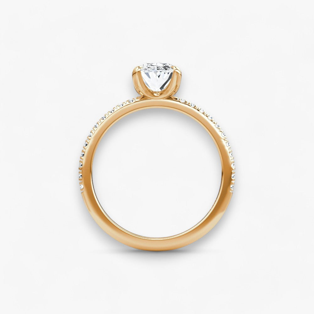 VITRA (Oval natürlicher Diamant Rosegold mit Pave)
