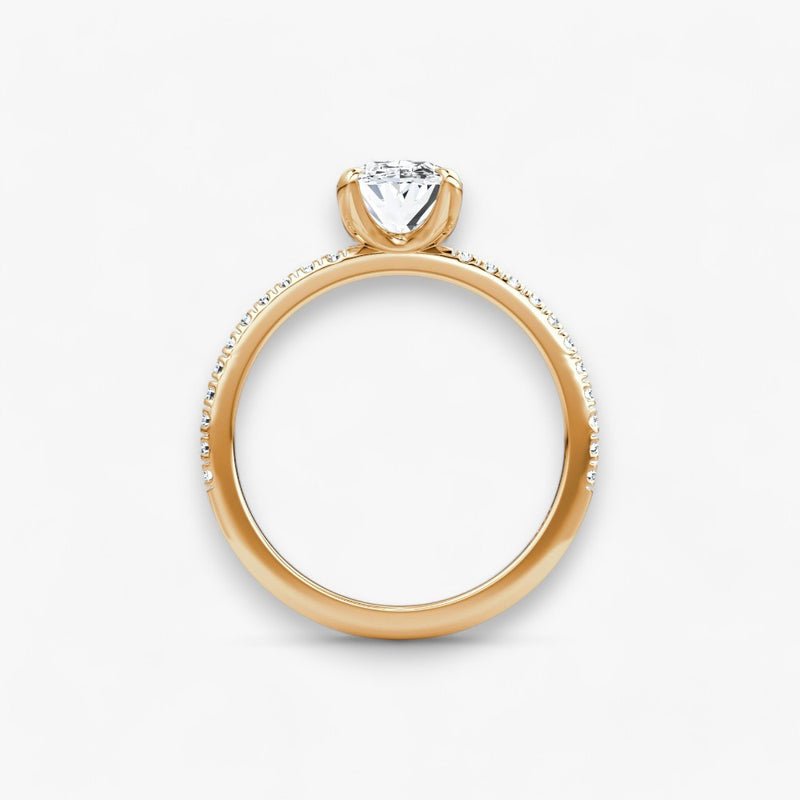 VITRA (Oval Rose Gold with Pave LABGROWN)