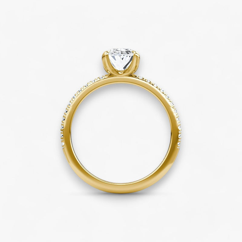 VITRA (Oval Yellow Gold with Pave LABGROWN)